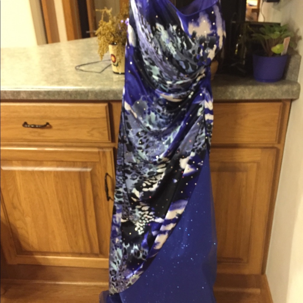 Long Blue Prom Dress